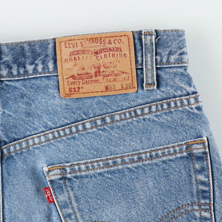 1990'S Levi's 517 BOOT CUT denim pants, men's size W32 (approx.), vintage. cotton blue type Vintage Second Hand