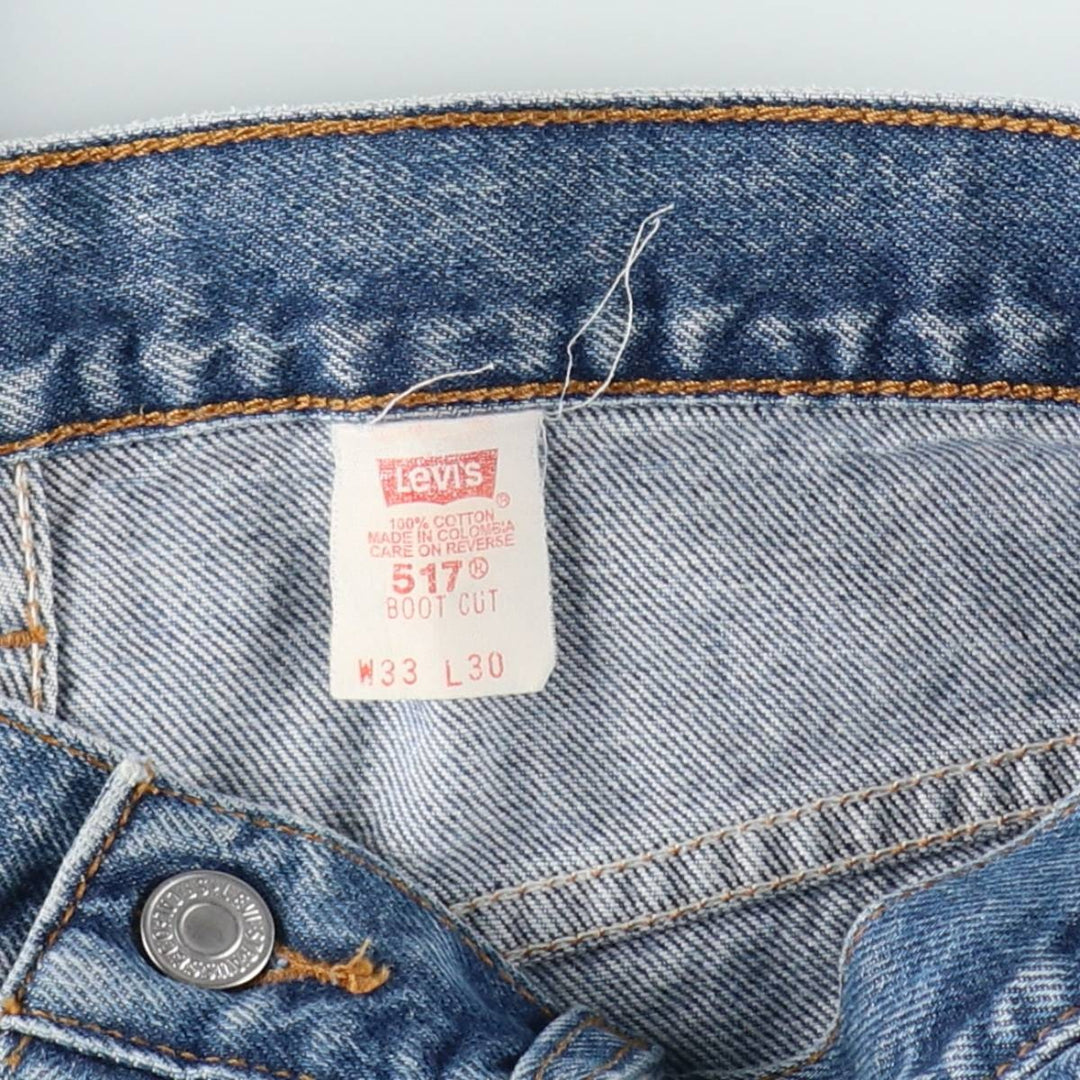 1990'S Levi's 517 BOOT CUT denim pants, men's size W32 (approx.), vintage. cotton blue type Vintage Second Hand