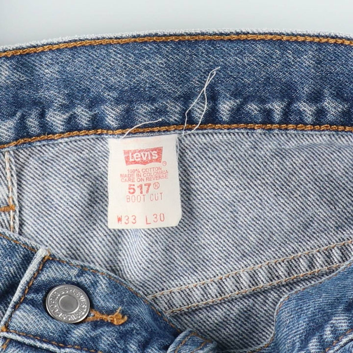 1990'S Levi's 517 BOOT CUT denim pants, men's size W32 (approx.), vintage. cotton blue type Vintage Second Hand