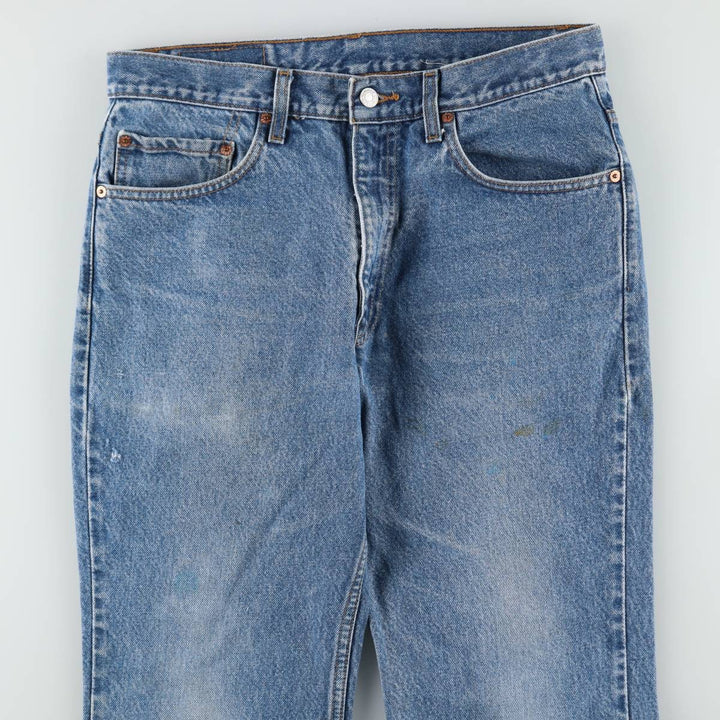 1990'S Levi's 517 BOOT CUT denim pants, men's size W32 (approx.), vintage. cotton blue type Vintage Second Hand