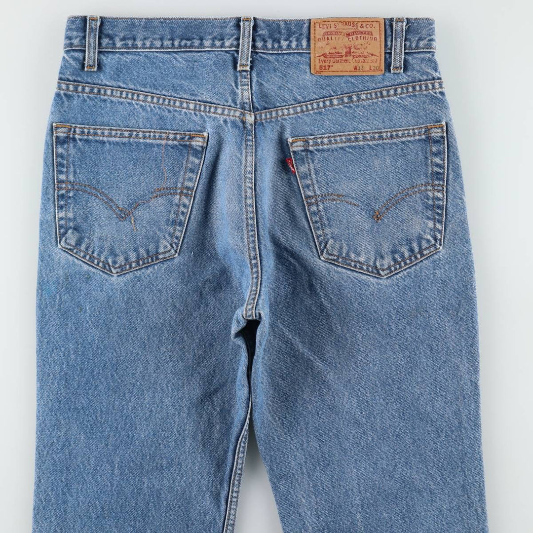 1990'S Levi's 517 BOOT CUT denim pants, men's size W32 (approx.), vintage. cotton blue type Vintage Second Hand