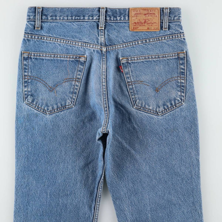 1990'S Levi's 517 BOOT CUT denim pants, men's size W32 (approx.), vintage. cotton blue type Vintage Second Hand