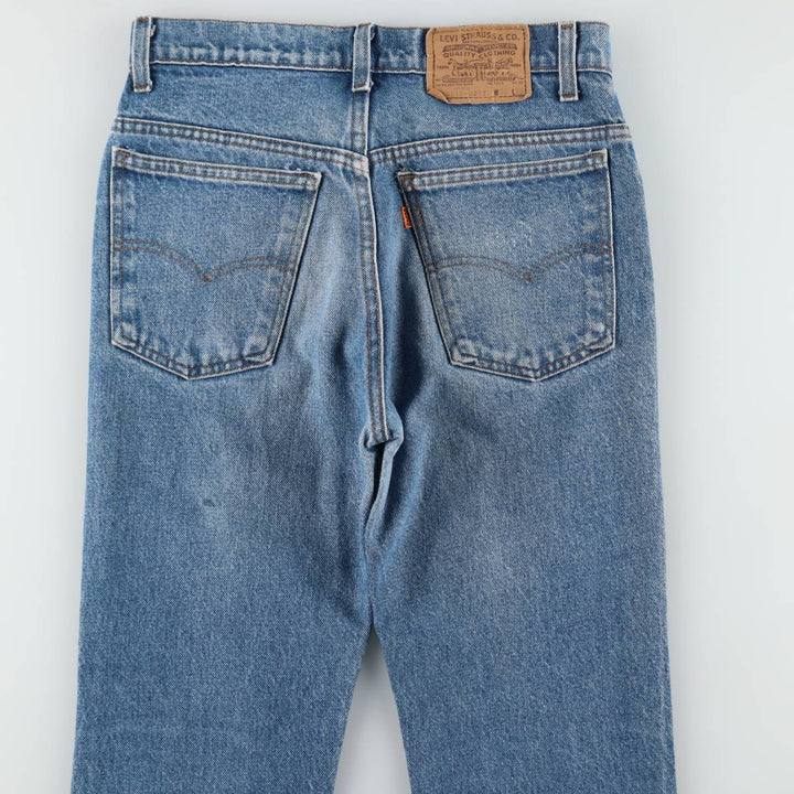 ~90'S Levi's 20517-0217 Orange Tab Bootcut Denim Pants, Made in USA, Men's W30 equivalent, Vintage cotton blue type Vintage Second Hand