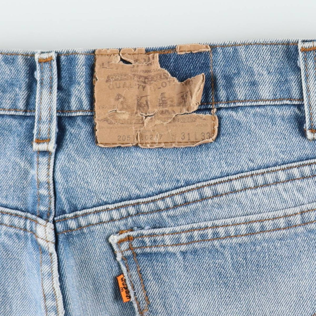 ~90'S Levi's 20517-0217 Orange Tab Bootcut Denim Pants, Made in USA, Men's W30 equivalent, Vintage cotton blue type Vintage Second Hand