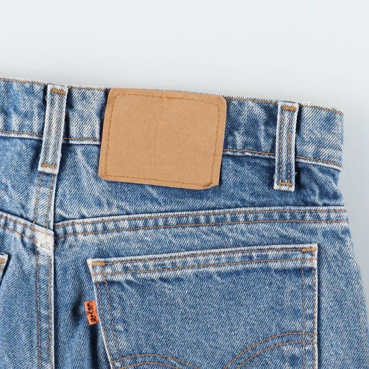 90'S Levi's 20517-0217 Orange Tab Bootcut Denim Pants, Made in USA, Men's, Size W30, Vintage cotton blue type Vintage Second Hand