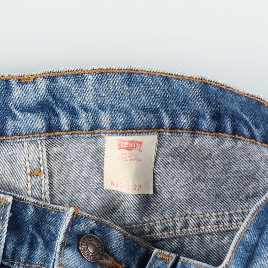 90'S Levi's 20517-0217 Orange Tab Bootcut Denim Pants, Made in USA, Men's, Size W30, Vintage cotton blue type Vintage Second Hand