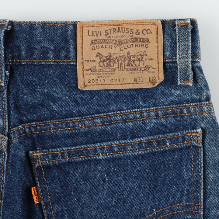 ~90'S Levi's 20517-0217 Orange Tab Bootcut Denim Pants, Made in USA, Men's W30 equivalent, Vintage cotton blue type Vintage Second Hand