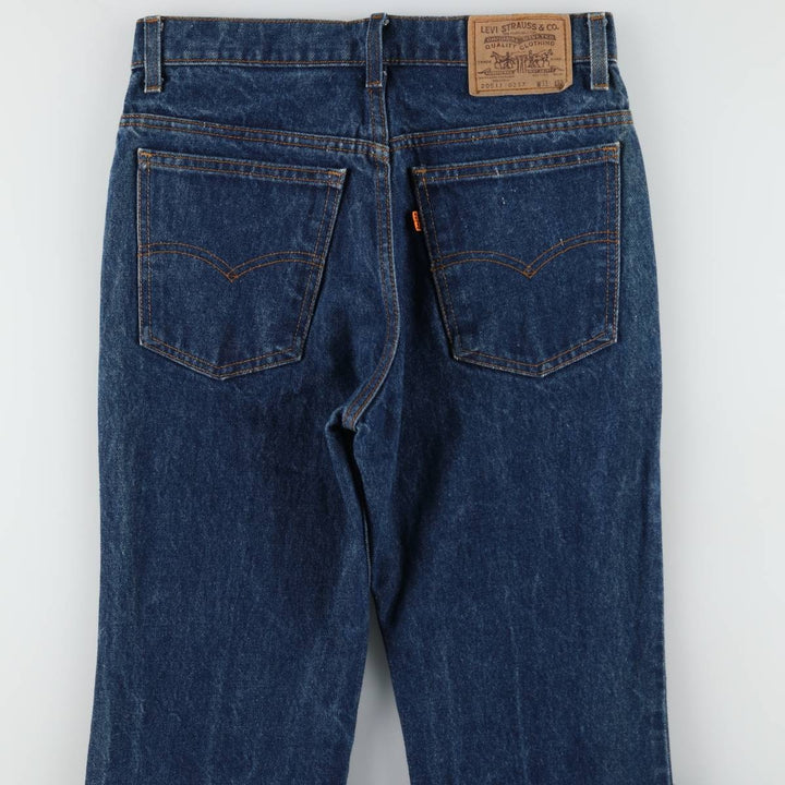 ~90'S Levi's 20517-0217 Orange Tab Bootcut Denim Pants, Made in USA, Men's W30 equivalent, Vintage cotton blue type Vintage Second Hand