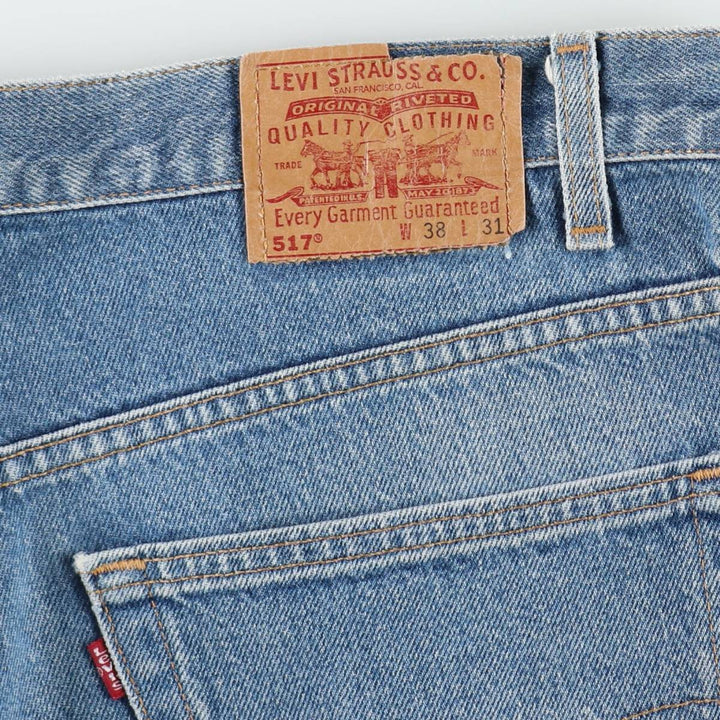 Levi's 517 BOOT CUT bootcut denim pants, made in the USA, men's size W38 (approx.). cotton blue type Vintage Second Hand