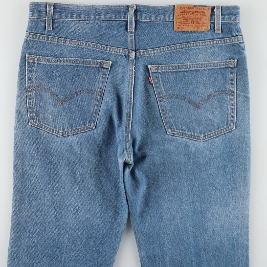Levi's 517 BOOT CUT bootcut denim pants, made in the USA, men's size W38 (approx.). cotton blue type Vintage Second Hand