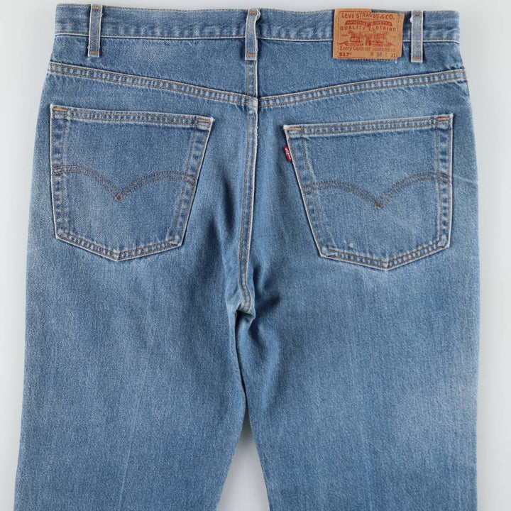 Levi's 517 BOOT CUT bootcut denim pants, made in the USA, men's size W38 (approx.). cotton blue type Vintage Second Hand
