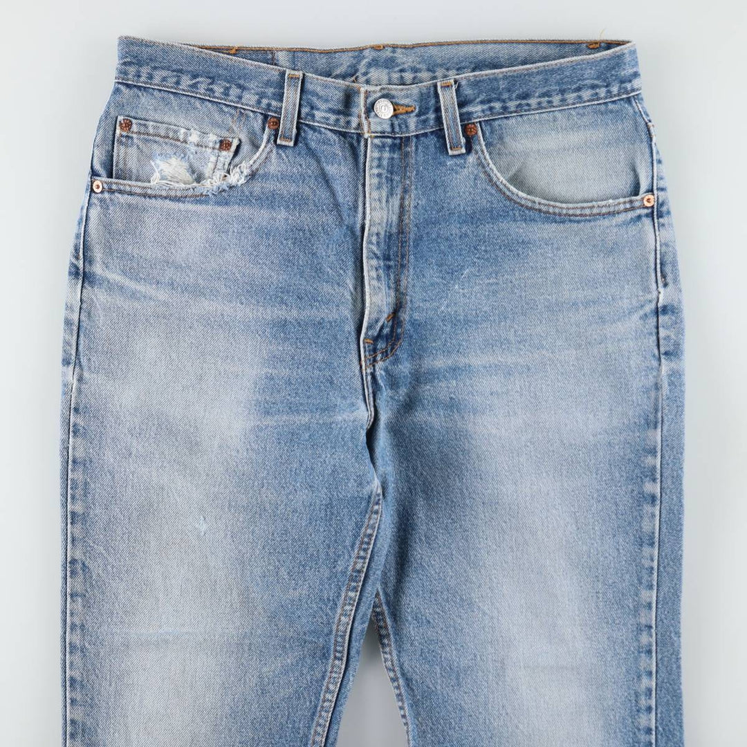 2000'S Levi's 517-0217 Bootcut Denim Pants, Made in USA, Men's Size W34 (approx.) cotton blue type Vintage Second Hand