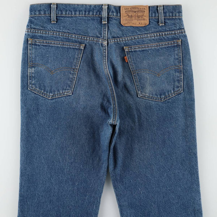 ~90'S Levi's 20517-0217 Orange Tab Bootcut Denim Pants, Made in USA, Men's W36 (approx.), Vintage cotton blue type Vintage Second Hand