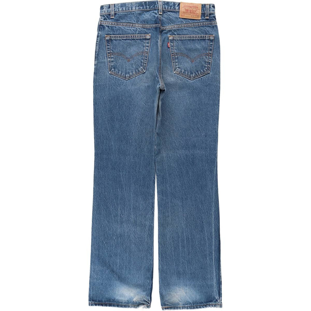 1990'S Levi's 517 Bootcut Denim Pants, Made in USA, Men's Size W35 (approx.), Vintage cotton blue type Vintage Second Hand