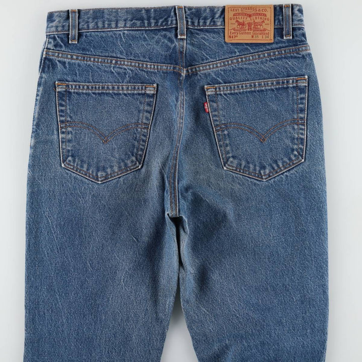1990'S Levi's 517 Bootcut Denim Pants, Made in USA, Men's Size W35 (approx.), Vintage cotton blue type Vintage Second Hand