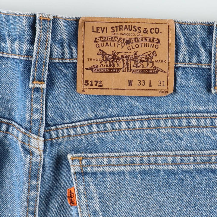 90'S Levi's 20517-0217 Orange Tab Bootcut Denim Pants Made in USA Men's W32 Vintage cotton blue type Vintage Second Hand