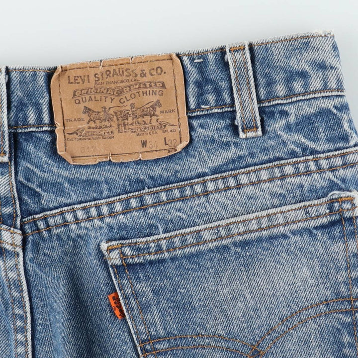 90'S Levi's 20517-0217 Orange Tab Bootcut Denim Pants Made in USA Men's W33 Vintage cotton blue type Vintage Second Hand