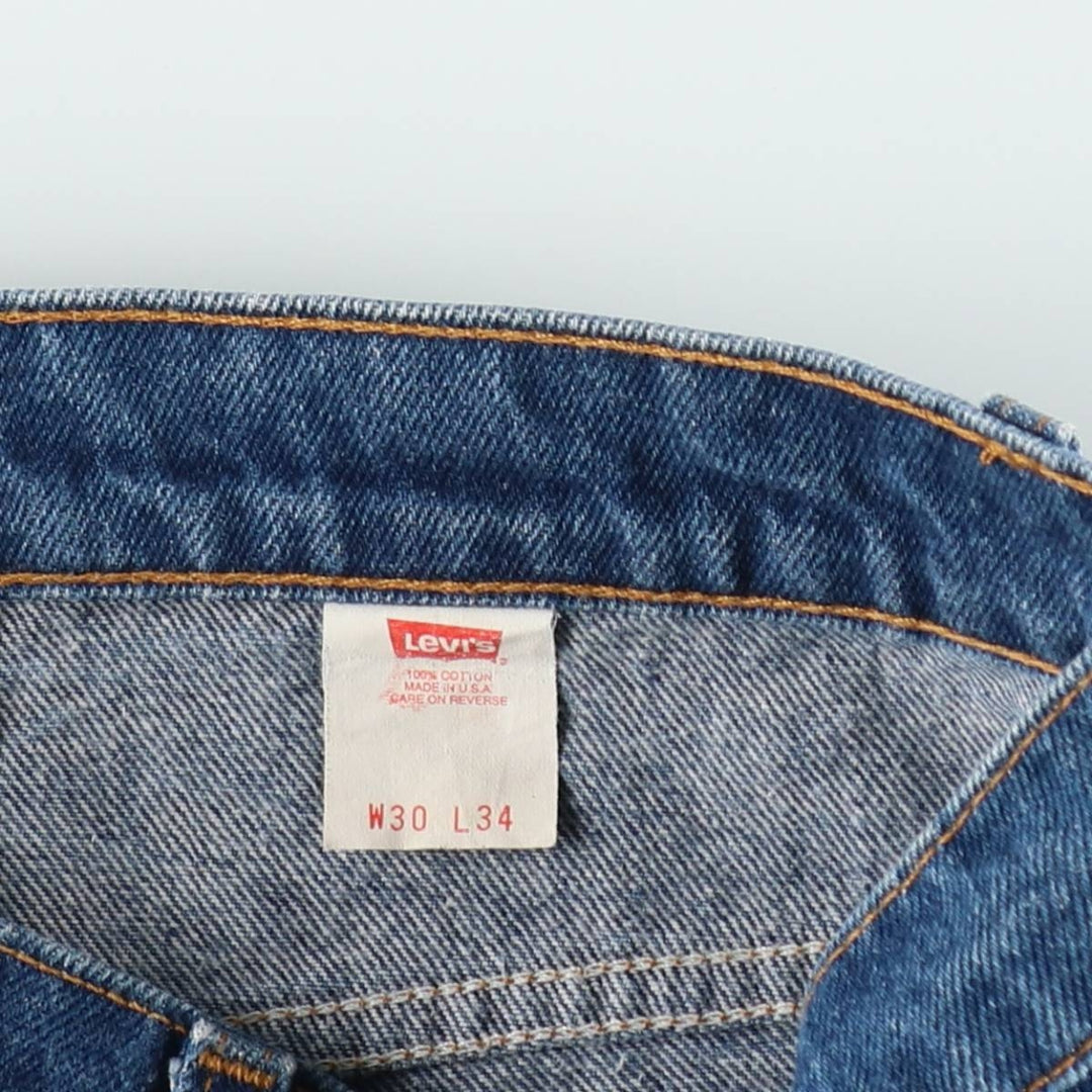 90'S Levi's 20517-0217 Orange Tab Bootcut Denim Pants, Made in USA, Men's, Size W30, Vintage cotton blue type Vintage Second Hand