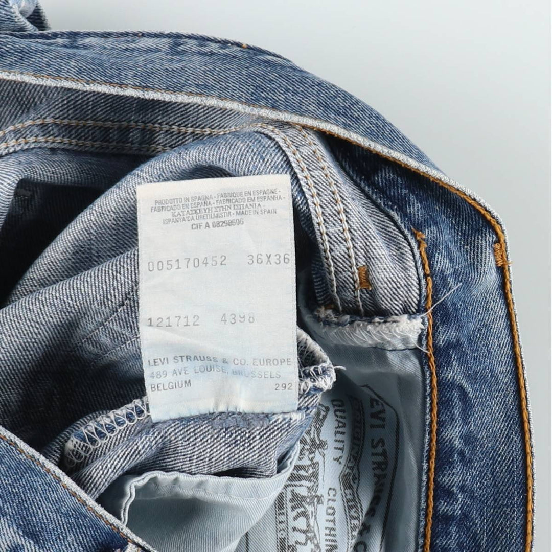 1990'S Levi's 517 0452 Euro Model Bootcut Denim Pants, Made in Spain, Men's W35 (approx.), Vintage cotton blue type Vintage Second Hand