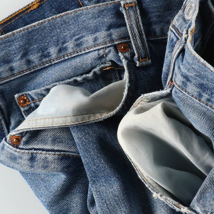 1990'S Levi's 517 0452 Euro Model Bootcut Denim Pants, Made in Spain, Men's W35 (approx.), Vintage cotton blue type Vintage Second Hand