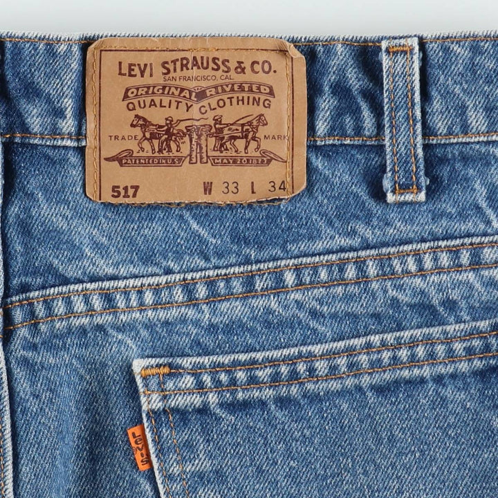 90'S Levi's 20517-0217 Orange Tab Bootcut Denim Pants Made in USA Men's W34 Vintage cotton blue type Vintage Second Hand