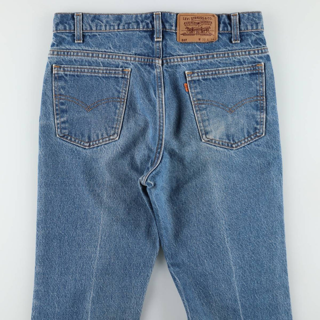 90'S Levi's 20517-0217 Orange Tab Bootcut Denim Pants Made in USA Men's W34 Vintage cotton blue type Vintage Second Hand