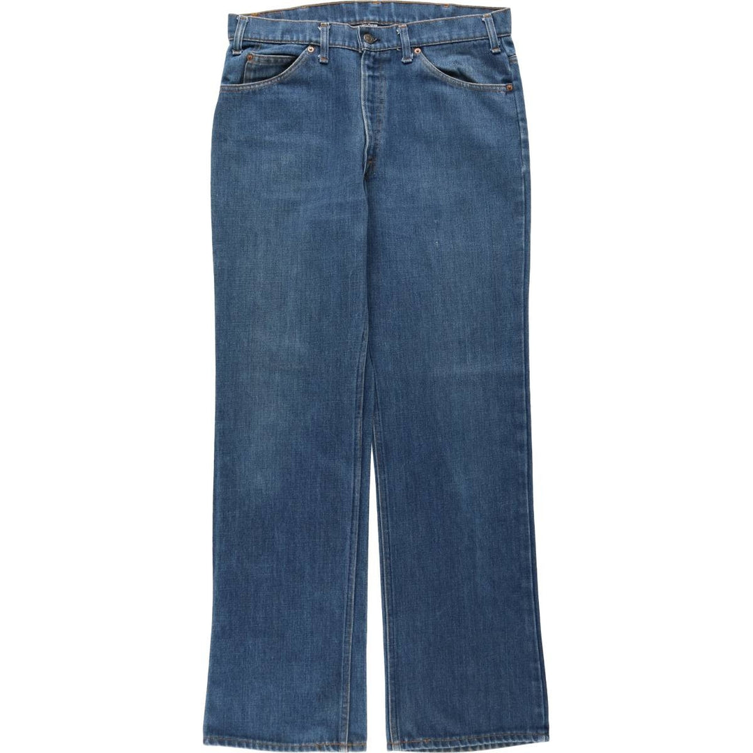 1970'S Levi's 517-0917 Orange Tab Bootcut Denim Pants, Men's Size W35 (approx.), Vintage unclear blue type Vintage Second Hand