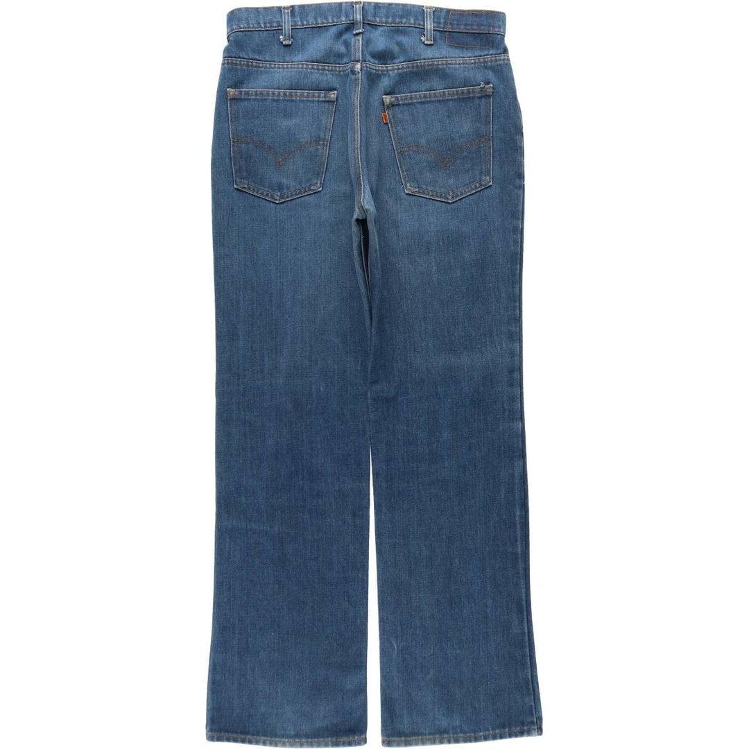 1970'S Levi's 517-0917 Orange Tab Bootcut Denim Pants, Men's Size W35 (approx.), Vintage unclear blue type Vintage Second Hand