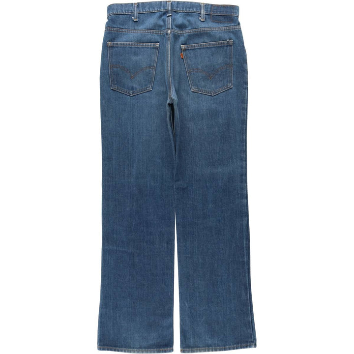 1970'S Levi's 517-0917 Orange Tab Bootcut Denim Pants, Men's Size W35 (approx.), Vintage unclear blue type Vintage Second Hand