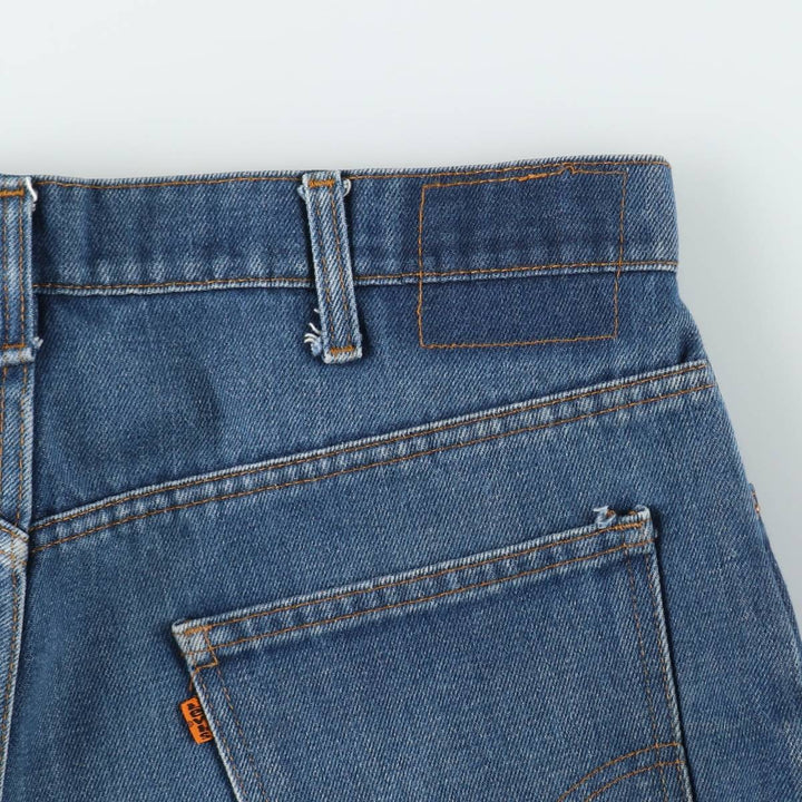 1970'S Levi's 517-0917 Orange Tab Bootcut Denim Pants, Men's Size W35 (approx.), Vintage unclear blue type Vintage Second Hand
