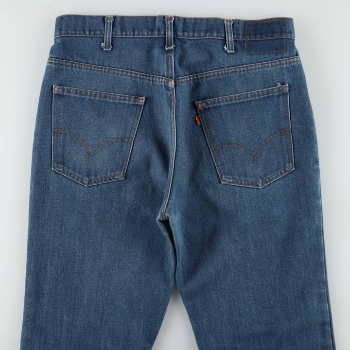 1970'S Levi's 517-0917 Orange Tab Bootcut Denim Pants, Men's Size W35 (approx.), Vintage unclear blue type Vintage Second Hand