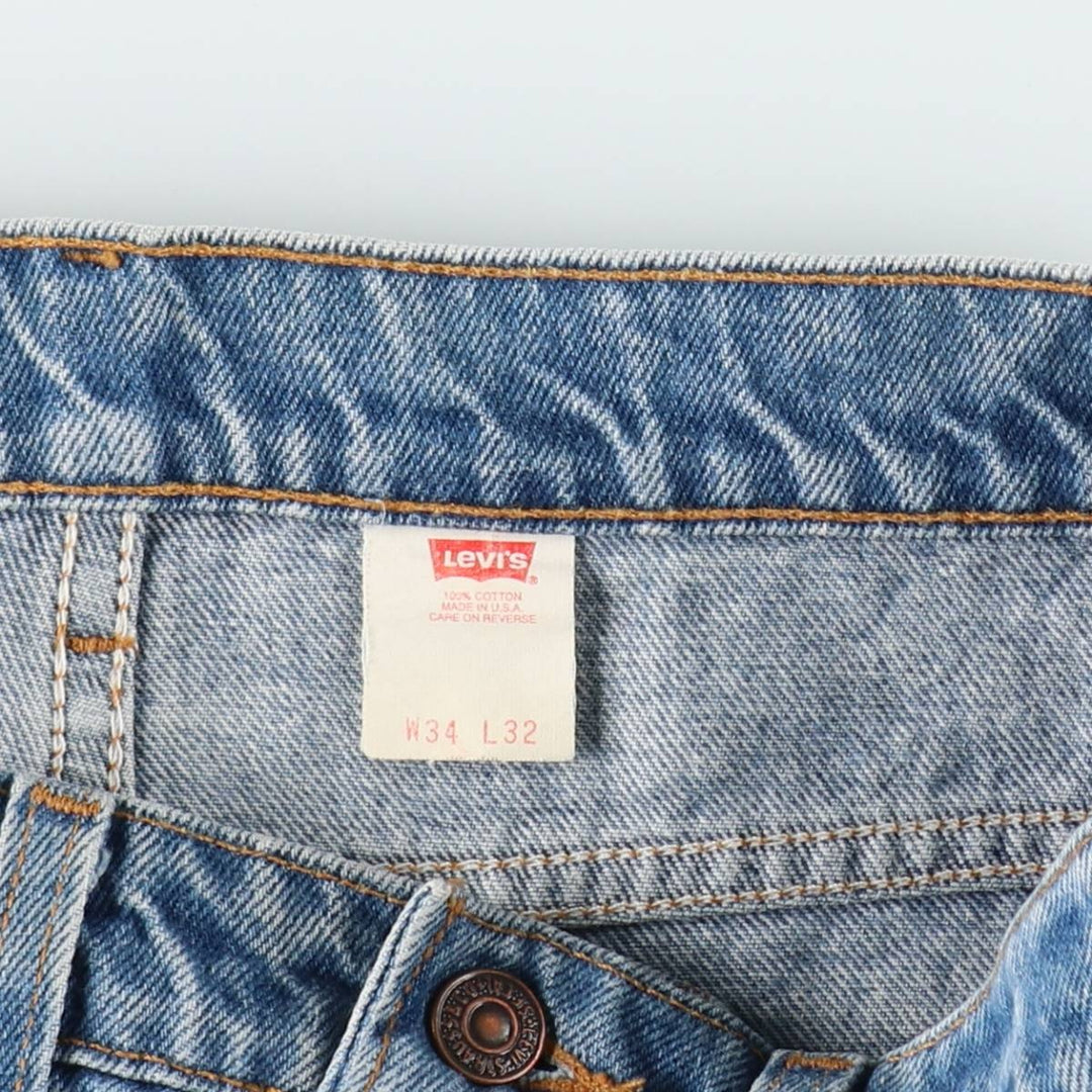 90'S Levi's 20517-0217 Orange Tab Bootcut Denim Pants Made in USA Men's W34 Vintage cotton Blue type light blue Vintage Second Hand
