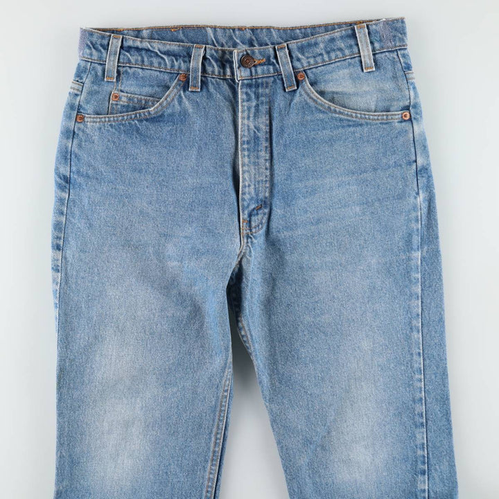 90'S Levi's 20517-0217 Orange Tab Bootcut Denim Pants Made in USA Men's W34 Vintage cotton Blue type light blue Vintage Second Hand