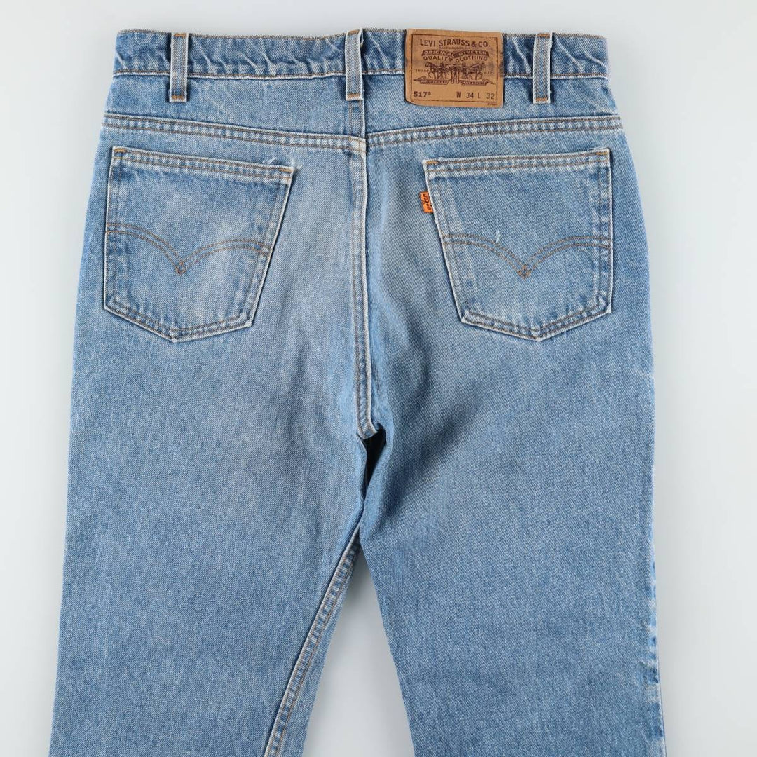 90'S Levi's 20517-0217 Orange Tab Bootcut Denim Pants Made in USA Men's W34 Vintage cotton Blue type light blue Vintage Second Hand