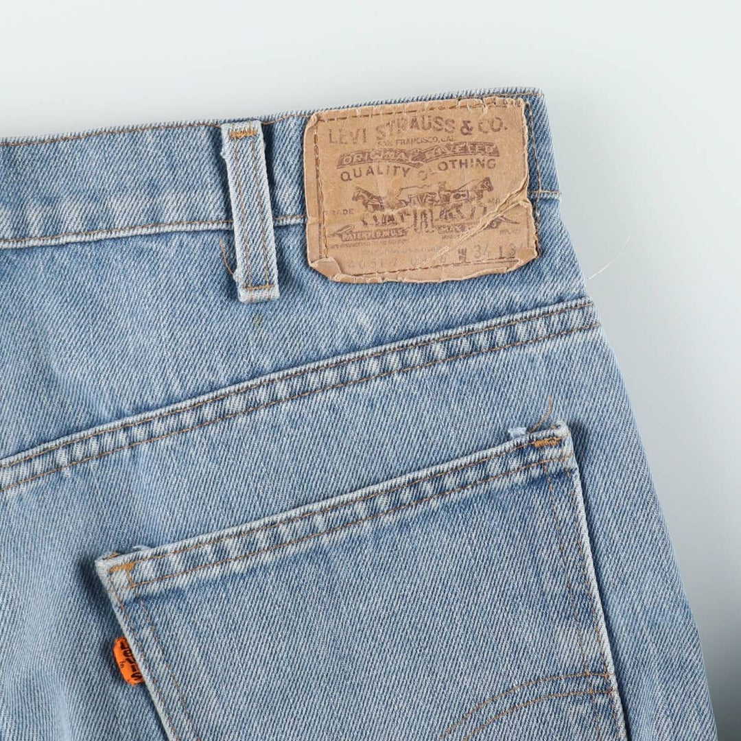80s-90'S Levi's 40517 0916 Orange Tab Bootcut Denim Pants, Men's Size W34 (approx.), Vintage unclear Blue type light blue Vintage Second Hand