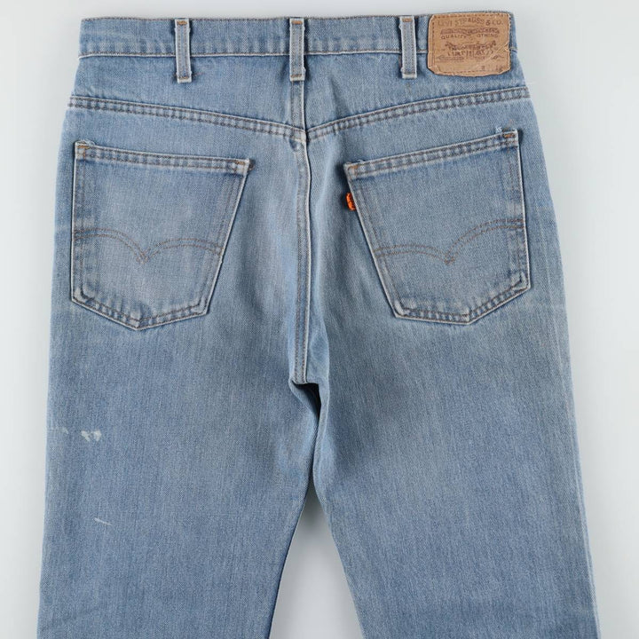 80s-90'S Levi's 40517 0916 Orange Tab Bootcut Denim Pants, Men's Size W34 (approx.), Vintage unclear Blue type light blue Vintage Second Hand