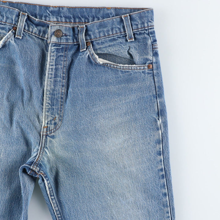 ~90'S Levi's 20517-0217 Orange Tab Bootcut Denim Pants, Men's W34 (approx.), Vintage unclear blue type Vintage Second Hand