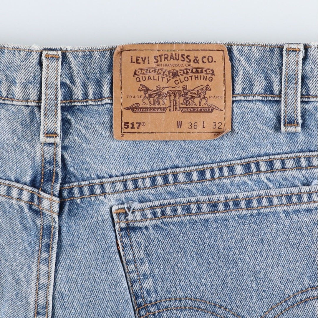 1990'S Levi's 40517-0215 Bootcut Denim Pants, Made in USA, Men's W35 (approx.), Vintage cotton blue type Vintage Second Hand
