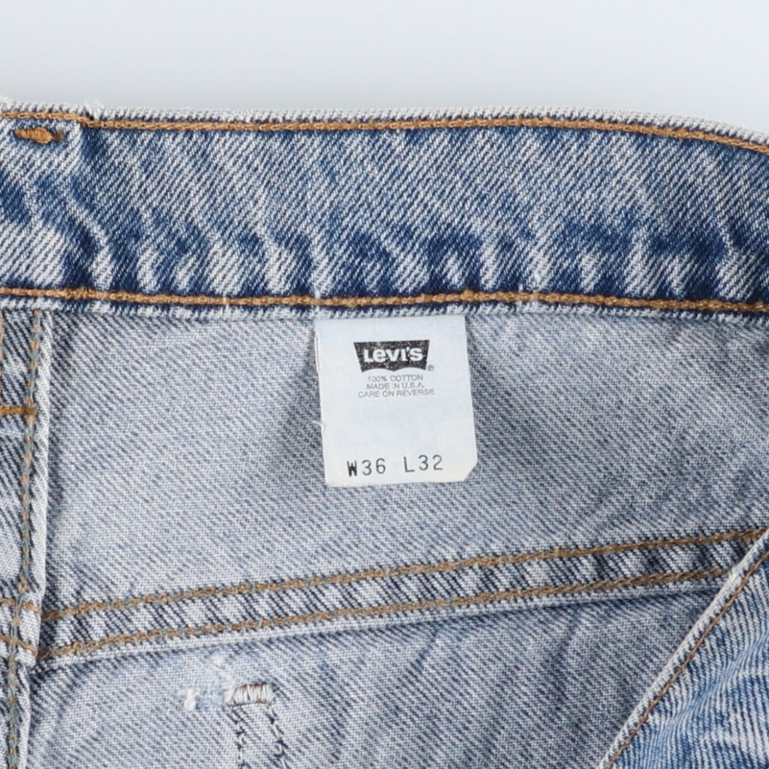 1990'S Levi's 40517-0215 Bootcut Denim Pants, Made in USA, Men's W35 (approx.), Vintage cotton blue type Vintage Second Hand