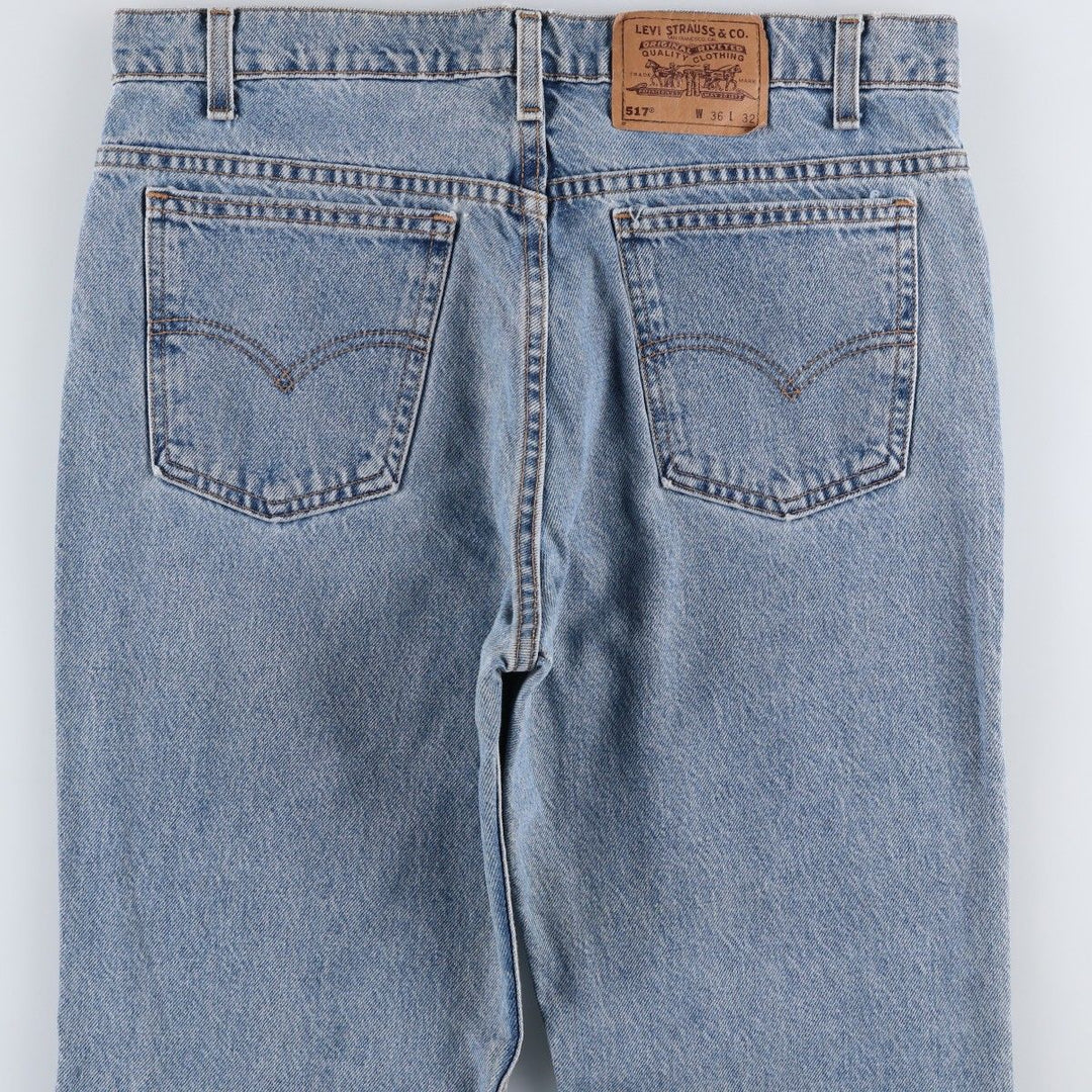 1990'S Levi's 40517-0215 Bootcut Denim Pants, Made in USA, Men's W35 (approx.), Vintage cotton blue type Vintage Second Hand