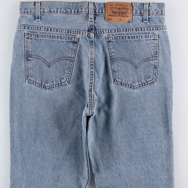 1990'S Levi's 40517-0215 Bootcut Denim Pants, Made in USA, Men's W35 (approx.), Vintage cotton blue type Vintage Second Hand