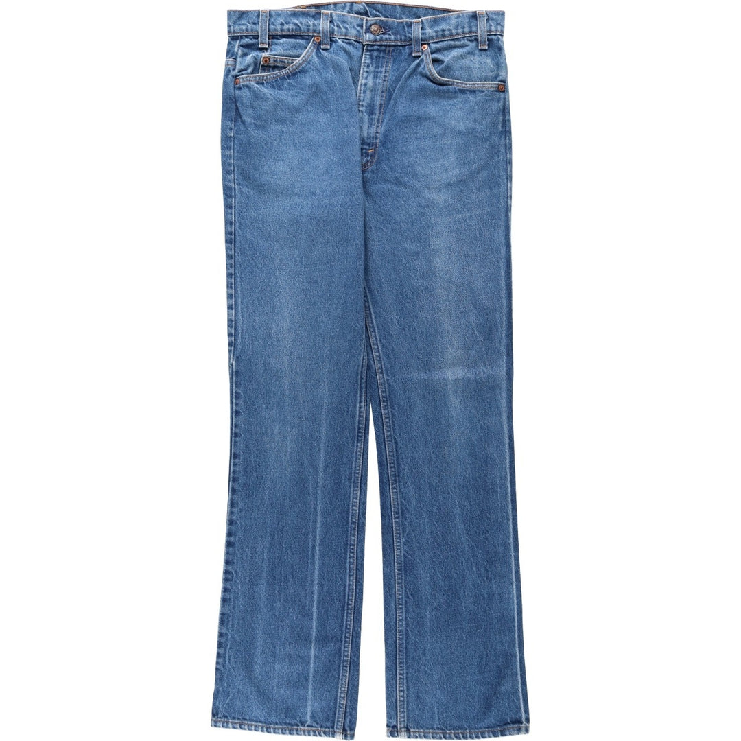 1990'S Levi's 20517 0217 Orange Tab Bootcut Denim Pants, Made in USA, Men's W34 (approx.), Vintage cotton blue type Vintage Second Hand
