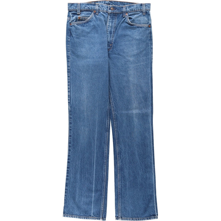 1990'S Levi's 20517 0217 Orange Tab Bootcut Denim Pants, Made in USA, Men's W34 (approx.), Vintage cotton blue type Vintage Second Hand