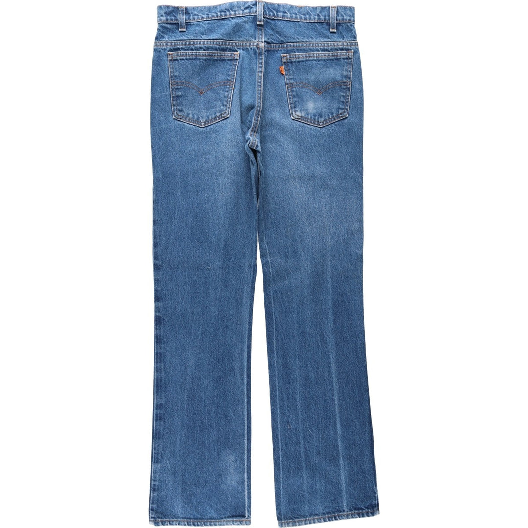 1990'S Levi's 20517 0217 Orange Tab Bootcut Denim Pants, Made in USA, Men's W34 (approx.), Vintage cotton blue type Vintage Second Hand