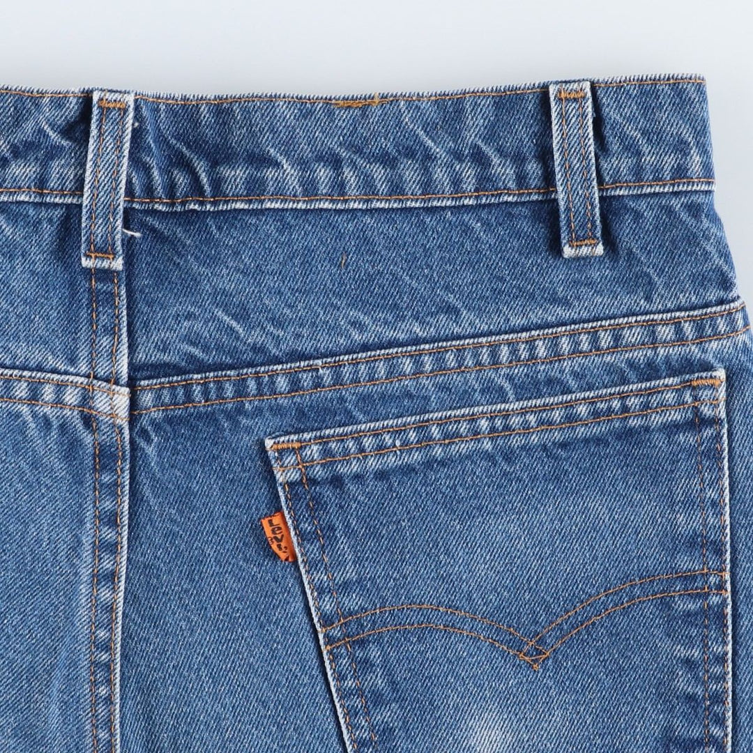 1990'S Levi's 20517 0217 Orange Tab Bootcut Denim Pants, Made in USA, Men's W34 (approx.), Vintage cotton blue type Vintage Second Hand