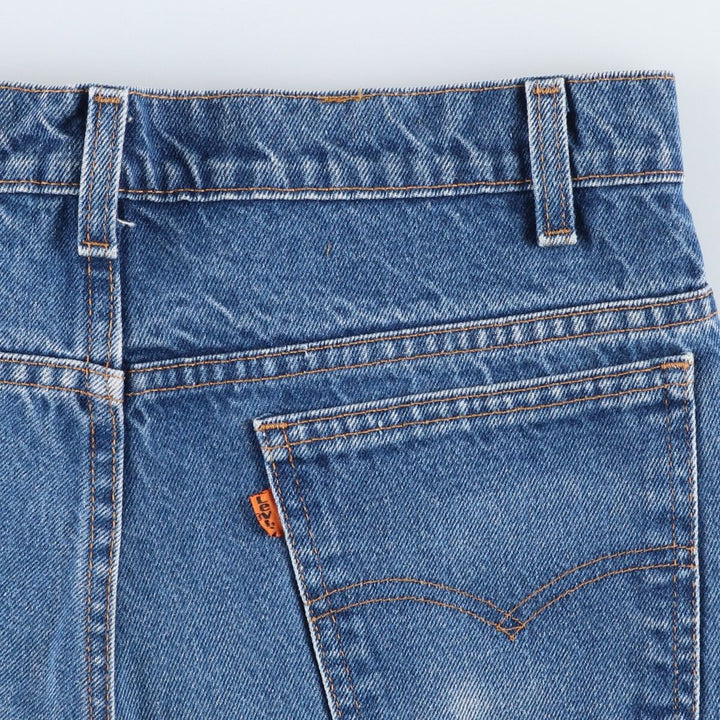 1990'S Levi's 20517 0217 Orange Tab Bootcut Denim Pants, Made in USA, Men's W34 (approx.), Vintage cotton blue type Vintage Second Hand