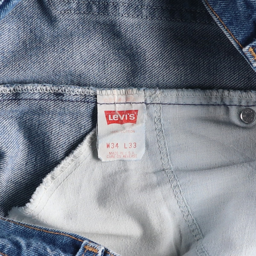 1990'S Levi's 20517 0217 Orange Tab Bootcut Denim Pants, Made in USA, Men's W34 (approx.), Vintage cotton blue type Vintage Second Hand