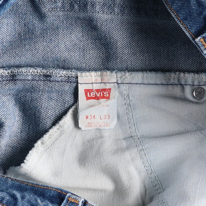 1990'S Levi's 20517 0217 Orange Tab Bootcut Denim Pants, Made in USA, Men's W34 (approx.), Vintage cotton blue type Vintage Second Hand