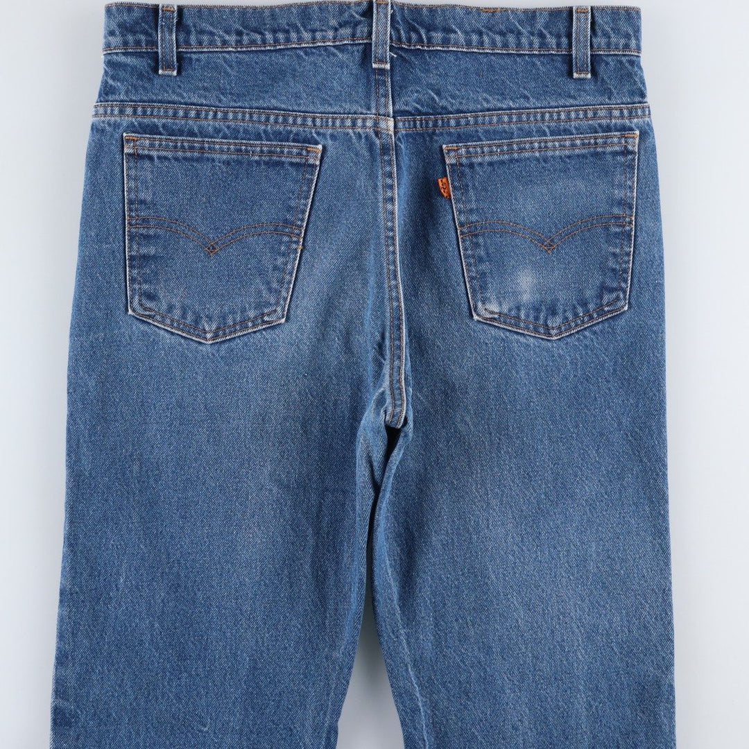 1990'S Levi's 20517 0217 Orange Tab Bootcut Denim Pants, Made in USA, Men's W34 (approx.), Vintage cotton blue type Vintage Second Hand