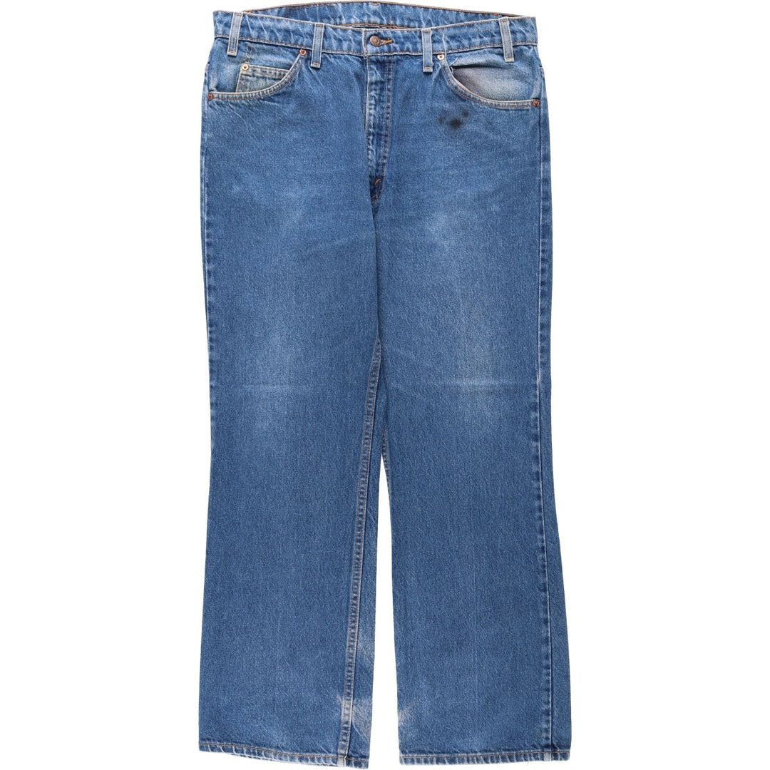 1990'S Levi's 517 Orange Tab Bootcut Denim Pants, Made in USA, Men's Size W36 (approx.), Vintage cotton blue type Vintage Second Hand